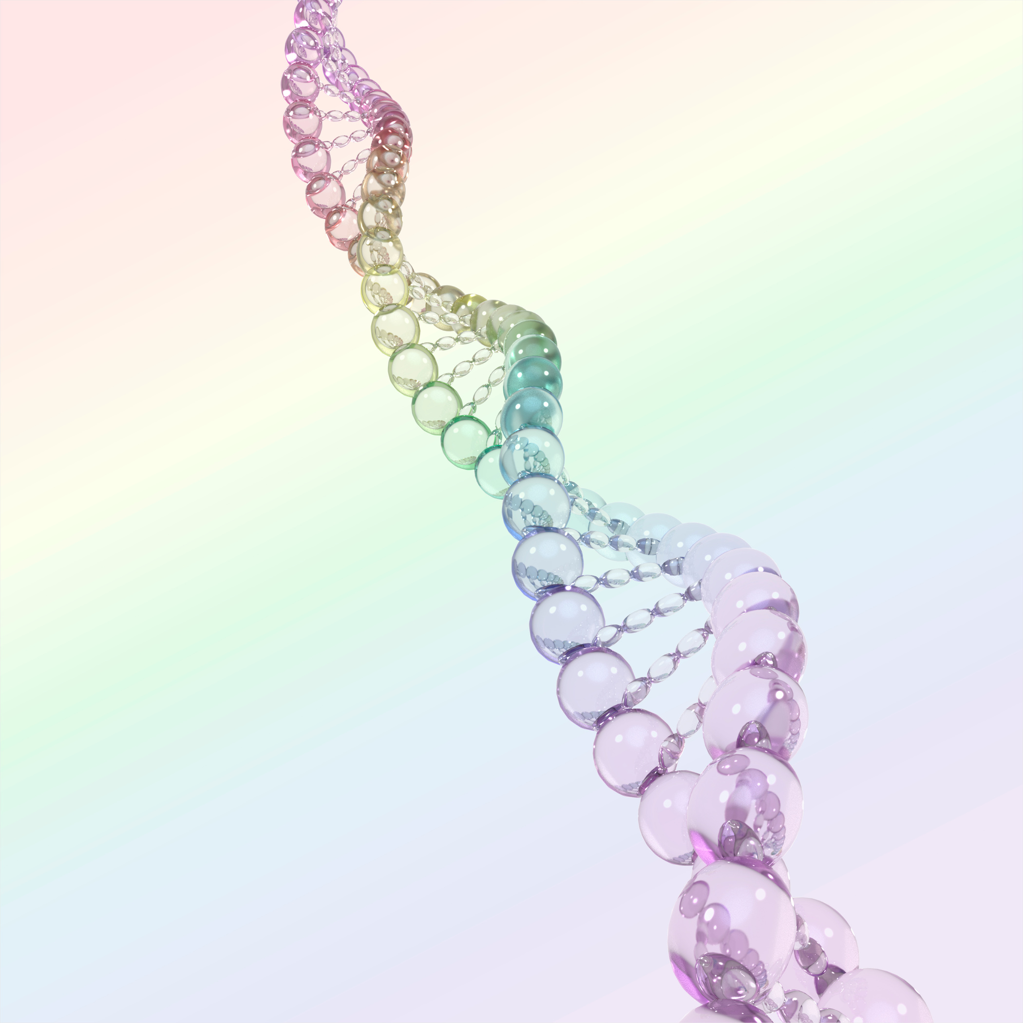 DNA strand. Diversity. 3D render